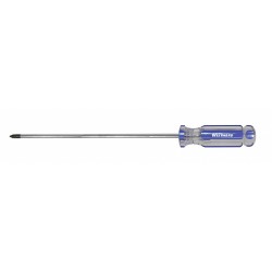 WESTWARD Desarmador Phillips de Uso General, 11-1/2", Acanalado, 0.13", 8", #1, Phillips
