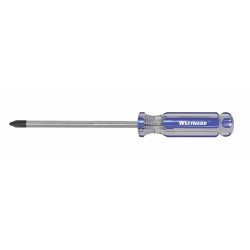 WESTWARD Desarmador Phillips de Uso General, 10-1/2", Acanalado, 0.33", 6", #3, Phillips