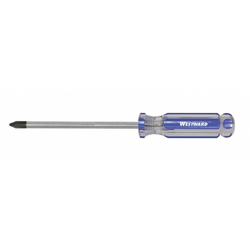 WESTWARD Desarmador Phillips de Uso General, 10-1/2", Acanalado, 0.33", 6", #3, Phillips