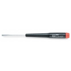 WIHA Desarmador Plano de Precisión, 4-1/2", Moldeado, Precisión Ranurado, 0.08", 1-9/16", 1/16"