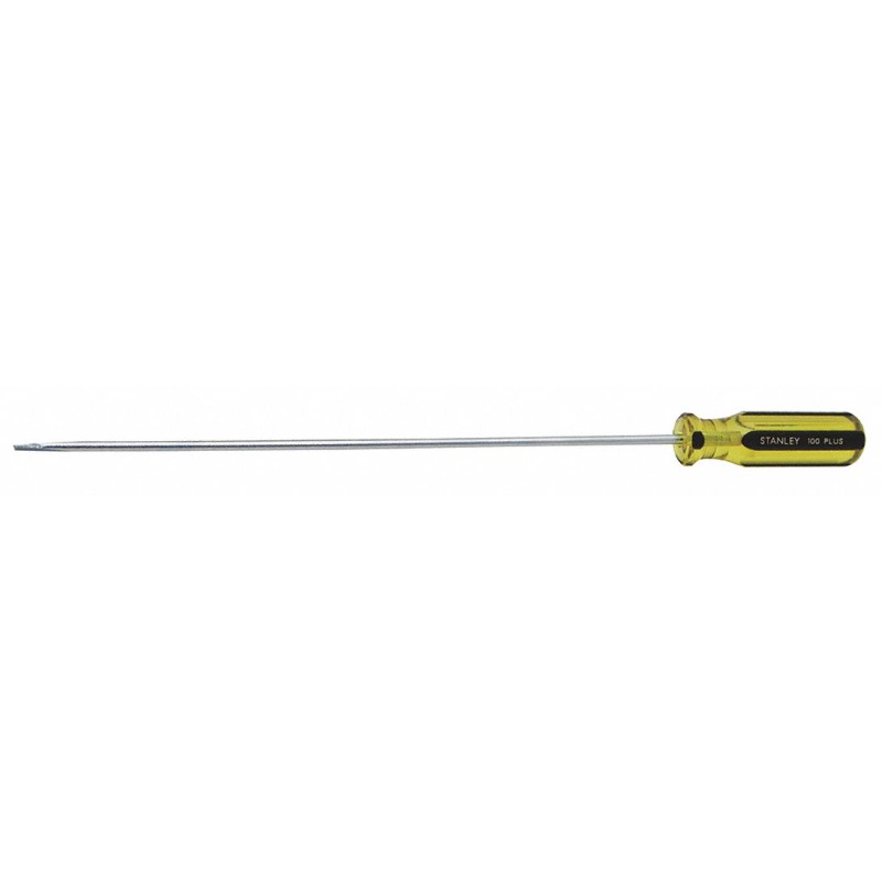 STANLEY Desarmador Plano de Uso General, 15-3/4", Ergonómico, Cabinet Plano de Uso General , 0.25", 12"