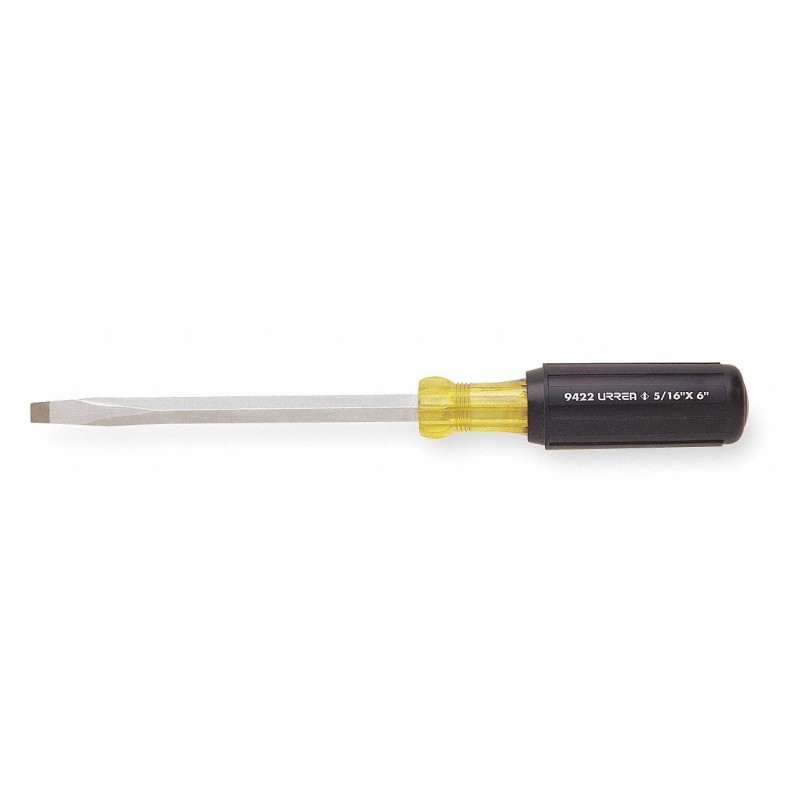 URREA Desarmador, 8-1/4", Ergonómico, 4", 1/4", Plana