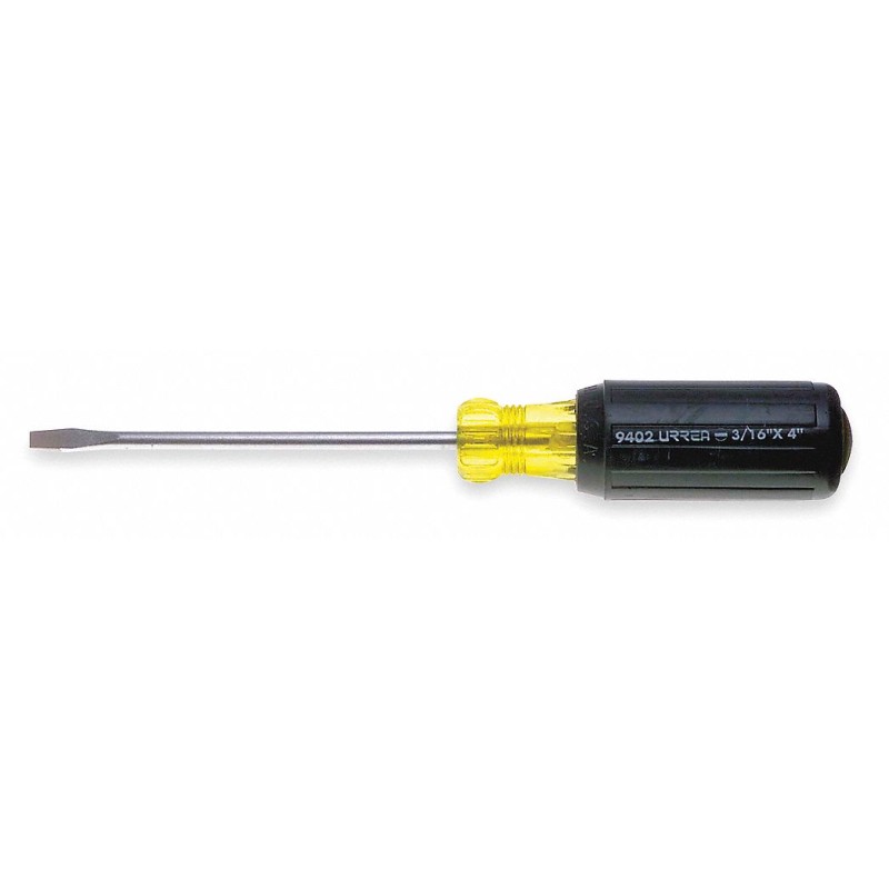URREA Desarmador, 8-1/4", Ergonómico, 4", 1/4", Plana