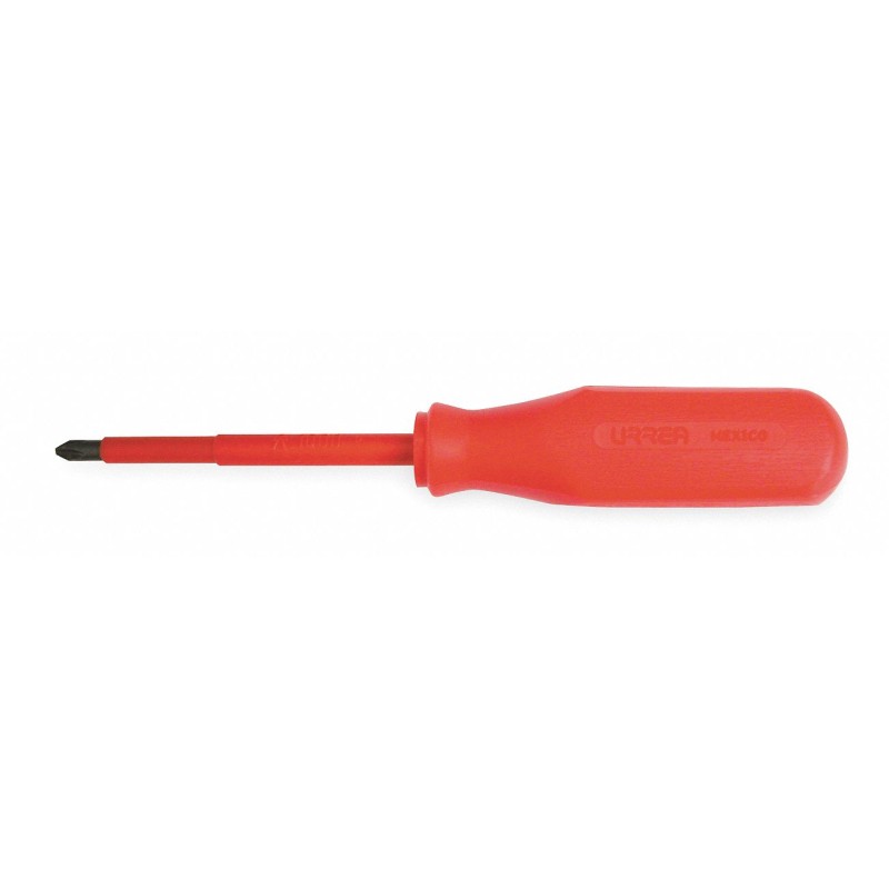 URREA Desarmador, 5-1/2", Aislado, 2-3/8", #0, Phillips