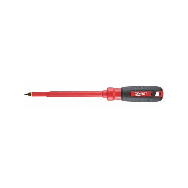 MILWAUKEE Desarmador, 11-11/16", Moldeado, 7", 5/16", Plana