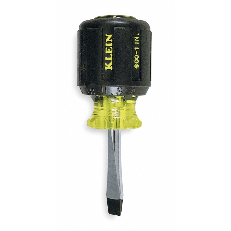 KLEIN TOOLS Desarmador Plano de Uso General, 3-1/4", Ergonómico, 0.38", 1-1/2", 5/16", Plana