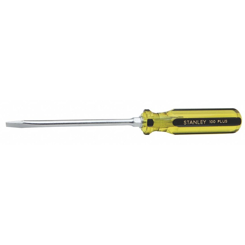 STANLEY Desarmador Plano de Uso General, 11", Ergonómico, 0.31", 6", 5/16", Plana