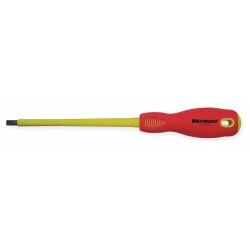 WESTWARD Desarmador Plano Aislado, 10-1/2", Moldeado, 6", 1/4", Plana