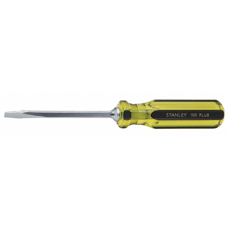 STANLEY Desarmador Plano Keystone de Uso General, 8", Ergonómico, 0.19", 4", 1/4", Plana