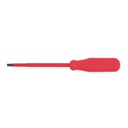 URREA Desarmador, 9-7/8", Aislado, 5-7/8", 1/4", Plana