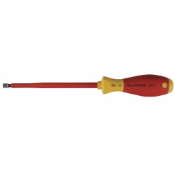 WIHA Desarmador Plano Aislado, 8", Moldeado, 0.19", 4", 1/8", Plana