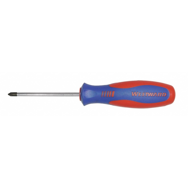 WESTWARD Desarmador Phillips de Uso General, 7", Ergonómico, 0.17", 3", #1, Phillips