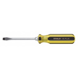 STANLEY Desarmador Plano de Uso General, 8-1/4", Ergonómico, 0.31", 4", 1/4", Plana