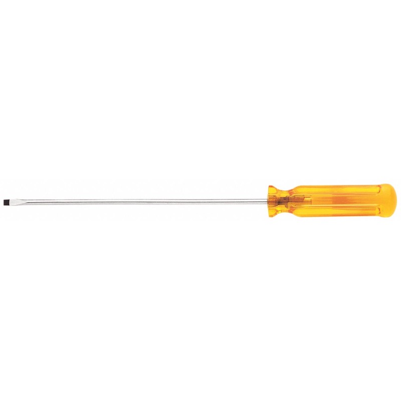 KLEIN TOOLS Desarmador Plano de Uso General, 11", Acanalado, 8", 1/8", Plana