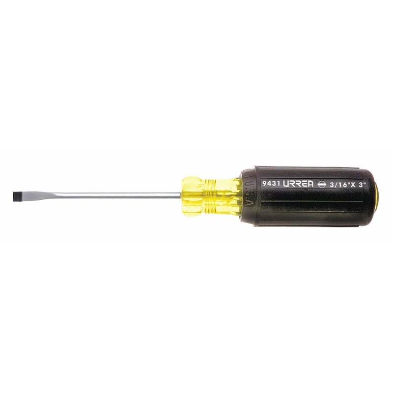 URREA Desarmador, 7-3/4", Acojinado, 4", 1/8", Cabinet
