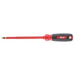 MILWAUKEE Desarmador, 9-5/8", Moldeado, 6", 3/16", Cabinet
