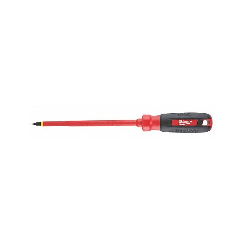 MILWAUKEE Desarmador, 9-5/8", Moldeado, 6", 3/16", Cabinet
