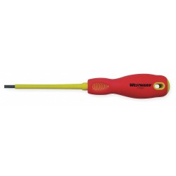 WESTWARD Desarmador Plano Aislado, 8", Ergonómico, 4", 5/32", Plana