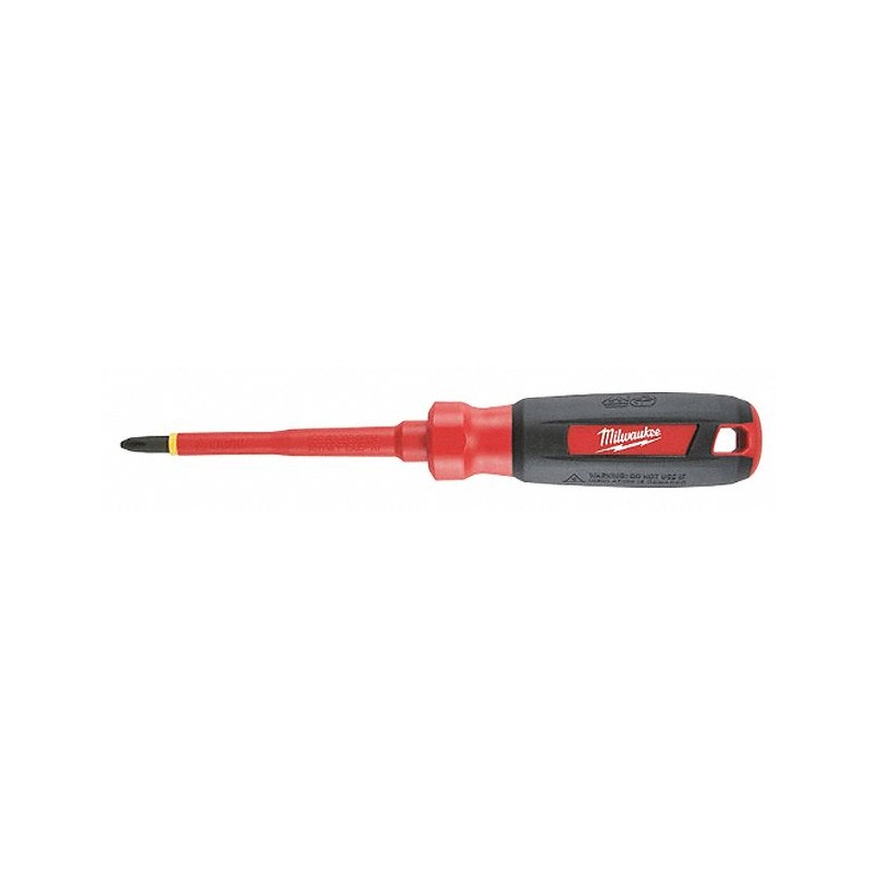 MILWAUKEE Desarmador, 8", Moldeado, 4", #2, Phillips