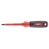 MILWAUKEE Desarmador, 8", Moldeado, 4", #2, Phillips