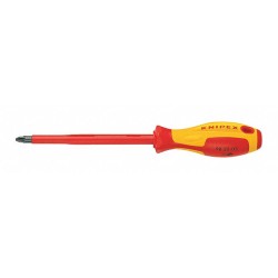 KNIPEX Desarmador, 8-7/16", Ergonómico, 3-15/16", 11/16", Pozidriv