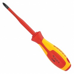 KNIPEX Desarmador, 8-11/32", Ergonómico, 3-15/16", #2, Phillips