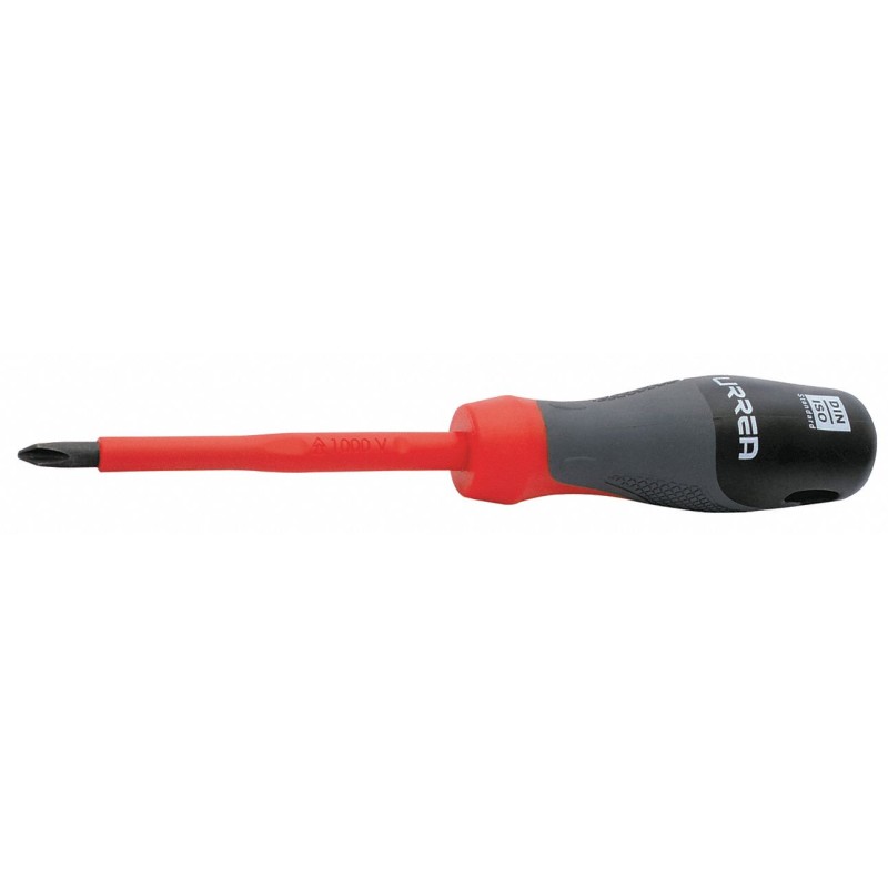 URREA Desarmador, 7-1/8", Ergonómico, 3-3/16", #1, Phillips