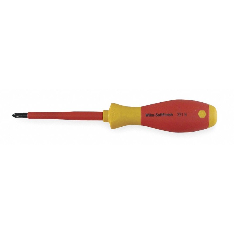 WIHA Desarmador Phillips Aislado, 8-1/2", Moldeado, 0.36", 4", #2, Phillips