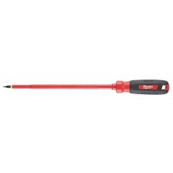 MILWAUKEE Desarmador, 11-11/16", Ergonómico, 8", 3/16", Cabinet