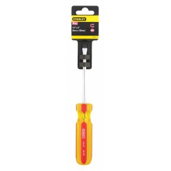 STANLEY Desarmador, 8-1/8", Ergonómico, 4", 1/4", Plana