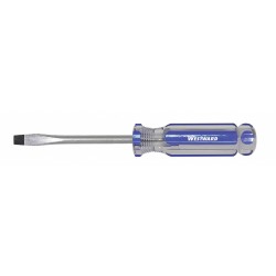 WESTWARD Desarmador Plano de Uso General, 8", Acanalado, 0.25", 4", 1/4", Plana
