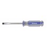 WESTWARD Desarmador Plano de Uso General, 8", Acanalado, 0.25", 4", 1/4", Plana