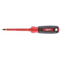 MILWAUKEE Desarmador, 14-5/8", Moldeado, 4", 3/16", Cabinet