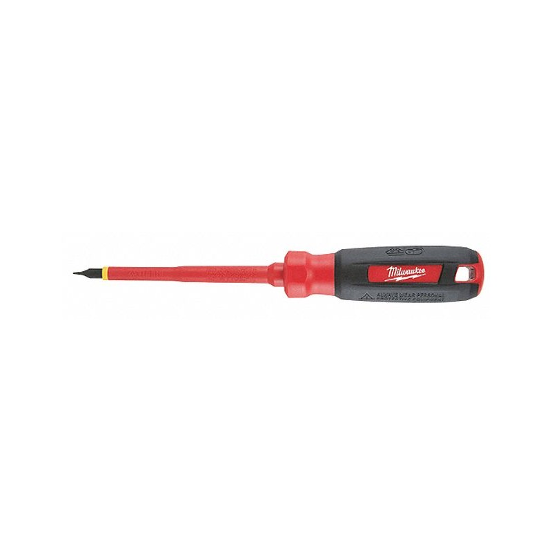 MILWAUKEE Desarmador, 14-5/8", Moldeado, 4", 3/16", Cabinet