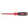 MILWAUKEE Desarmador, 14-5/8", Moldeado, 4", 3/16", Cabinet