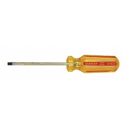 STANLEY Desarmador, 11-3/8", 8", 3/16", Plana