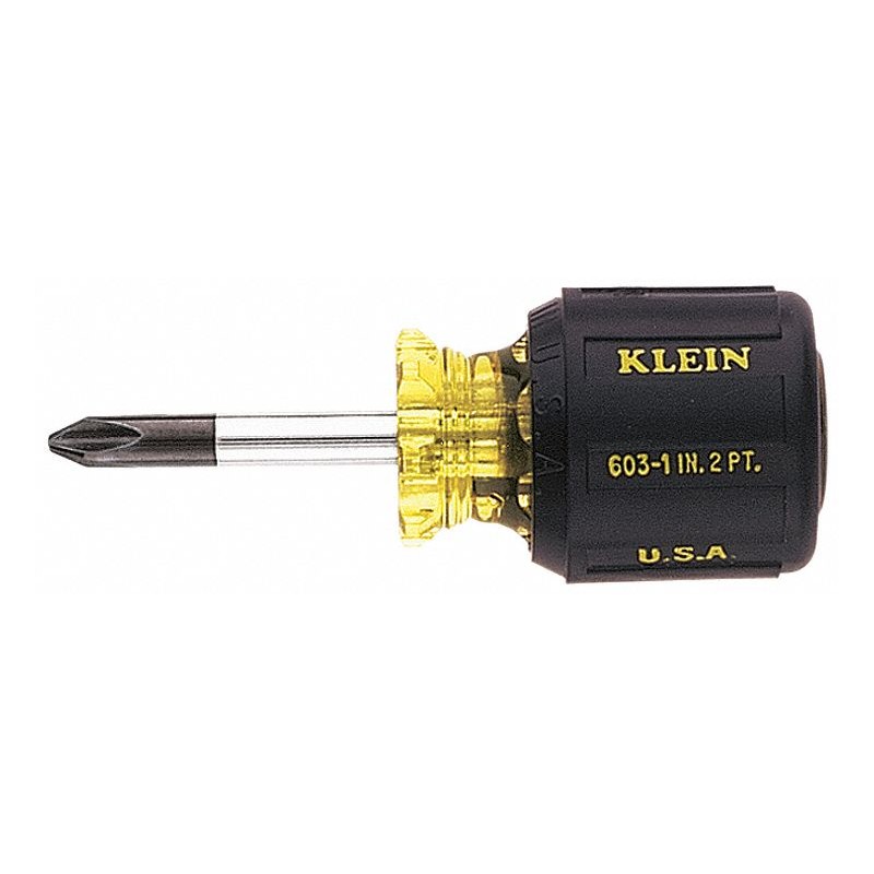 KLEIN TOOLS Desarmador Phillips de Uso General, 3-1/4", Ergonómico, 0.25", 1-1/2", #2, Phillips